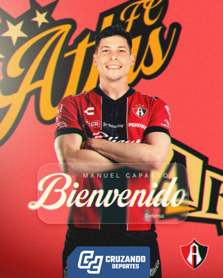 Atlas FC suma a Manuel Capasso como refuerzo para el Clausura 2026