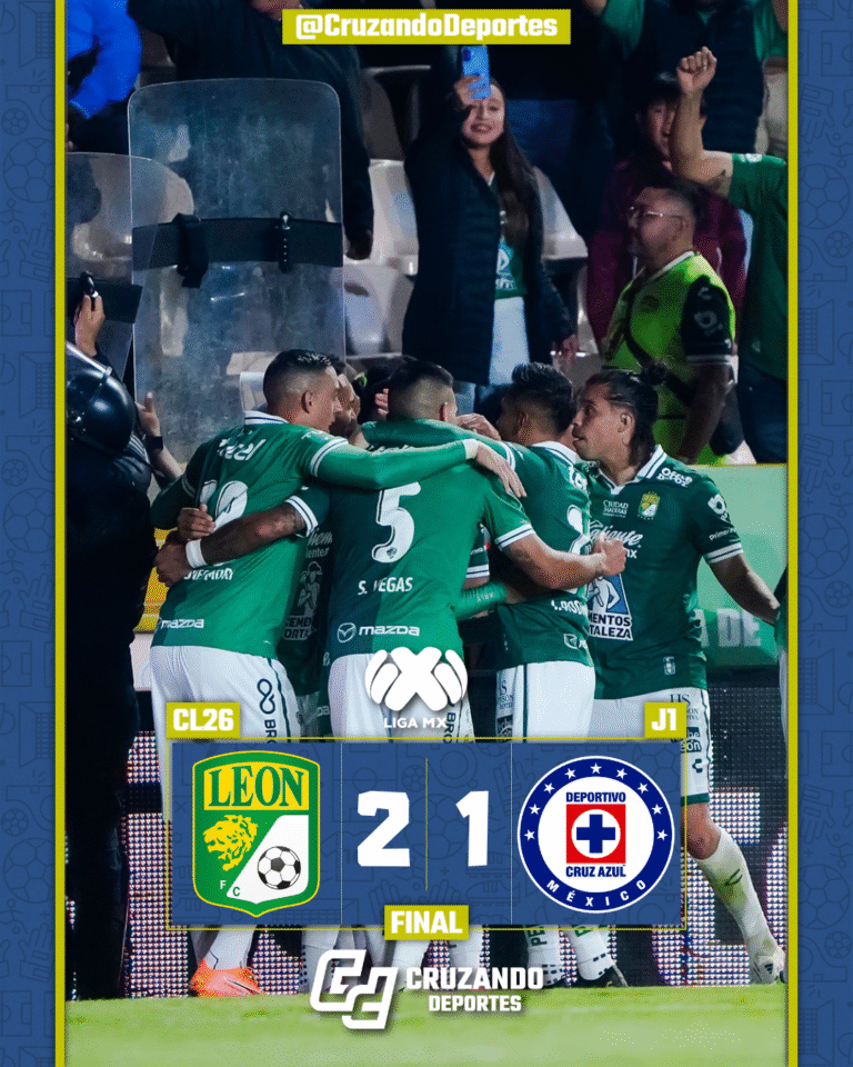 León pega primero y debuta con triunfo ante Cruz Azul en el Clausura 2026