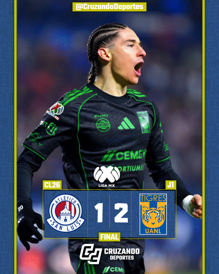 Tigres pega primero en San Luis y comienza fuerte el Clausura 2026