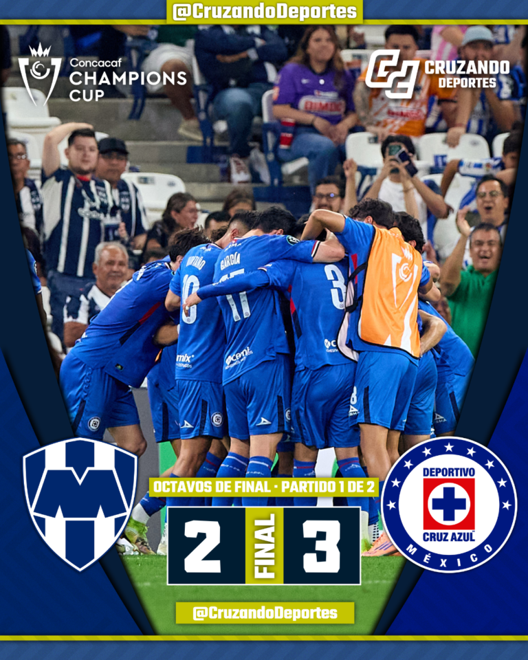 Cruz Azul remonta a Monterrey y se lleva ventaja en la Concachampions