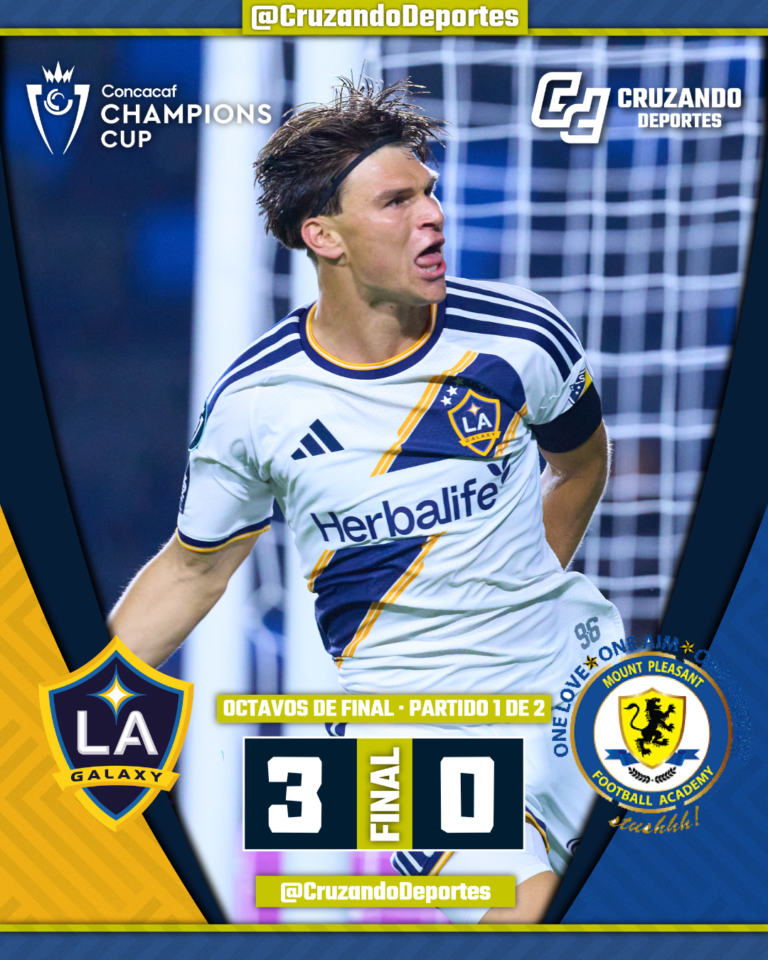 Gabriel Pec brilla con hat-trick y LA Galaxy golea en la Concachampions