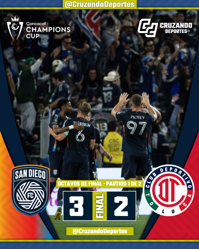 San Diego FC sorprende a Toluca y se queda con la ida en la Concachampions