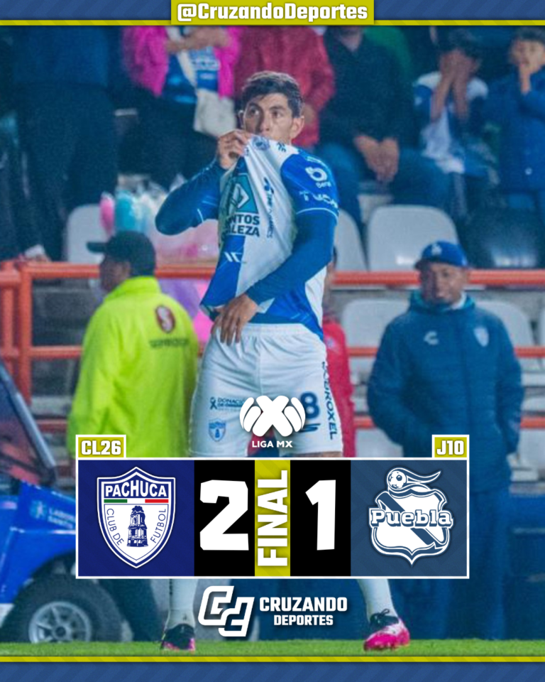 Pachuca resiste con diez hombres y derrota a Puebla en el Hidalgo