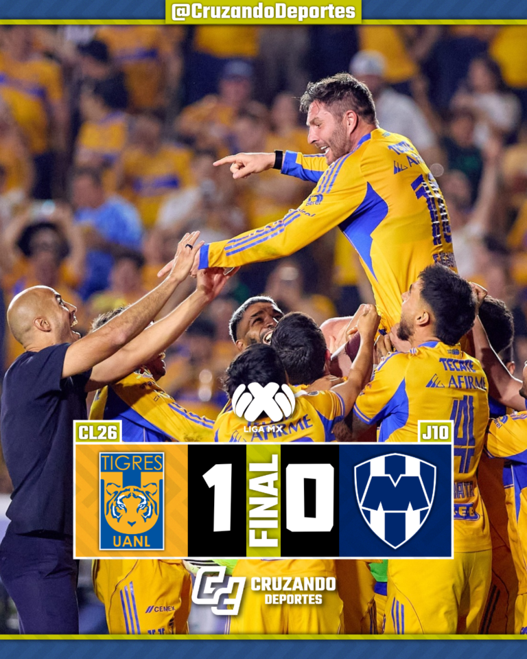 Gignac decide el Clásico Regio en el último suspiro y le da la victoria a Tigres