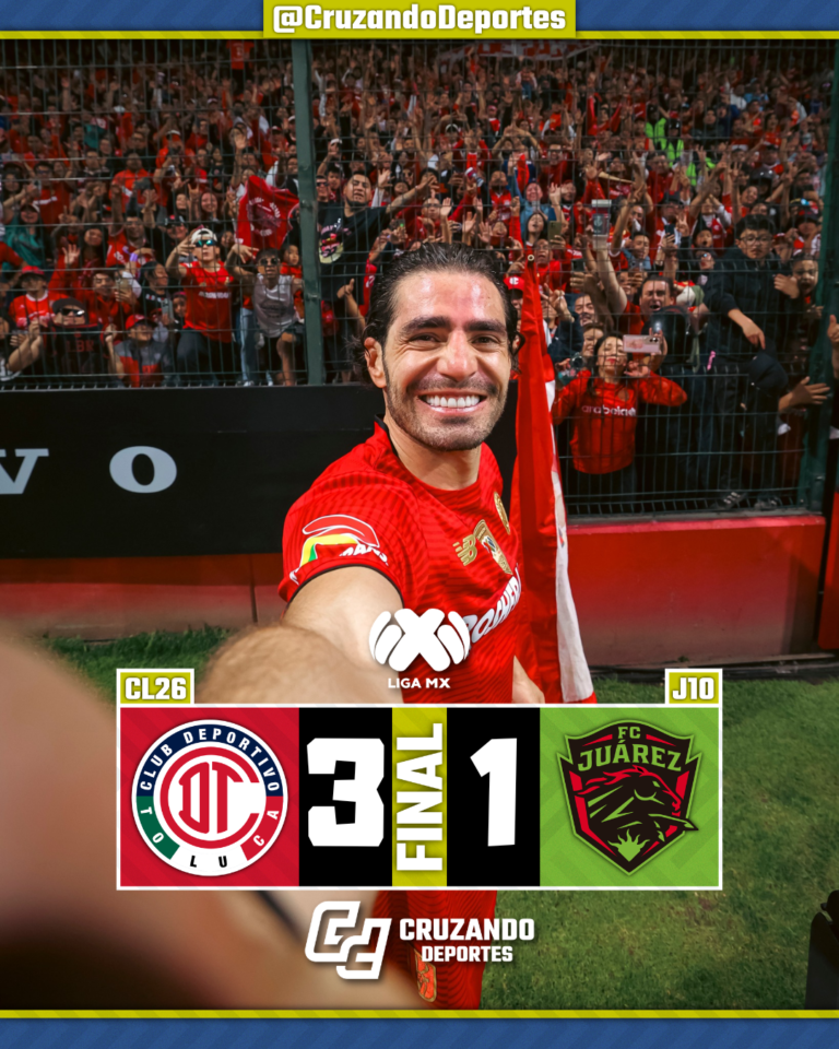 Toluca vence a FC Juárez y celebra en el Nemesio Diez con regreso de Alexis Veg