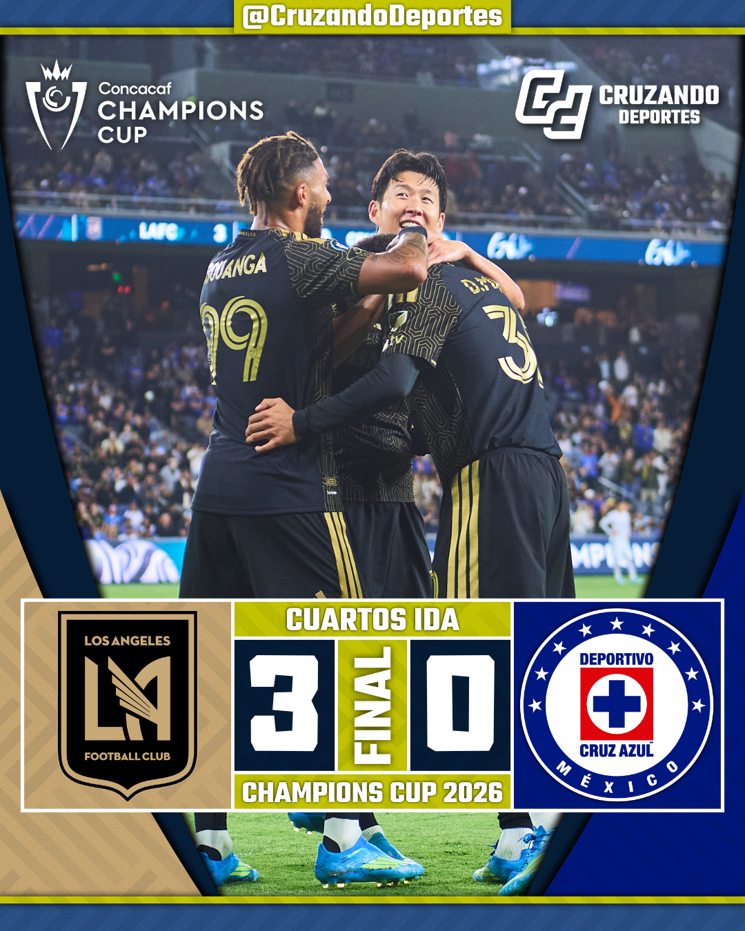 LAFC golea a Cruz Azul y toma ventaja contundente en la Champions Cup